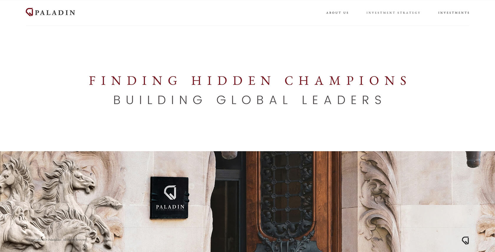 Custom website development for paladin homepage 